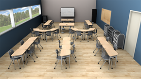 Middle/High School Flexible Arrangement Classroom B - Reconfiguration